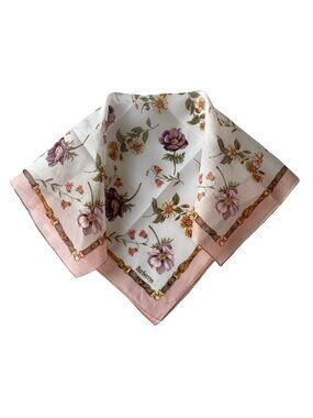 Burberrys Vintage Cotton Scarf Floral Print – NWT Japan Licensed
